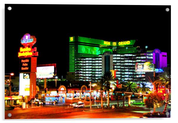 MGM Grand Hotel Las Vegas United States of America Acrylic by Andy Evans Photos