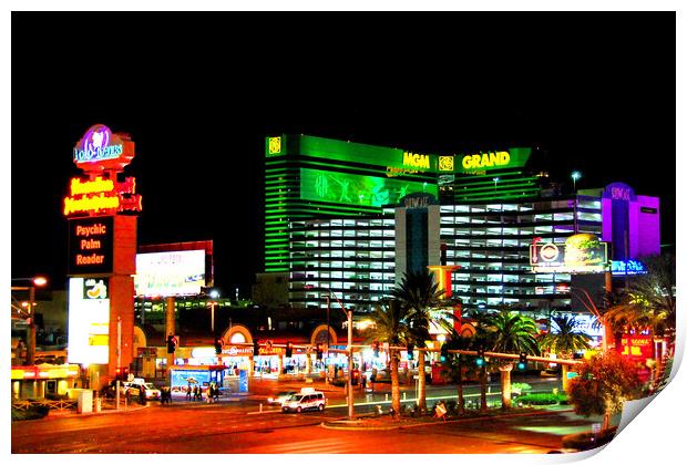 MGM Grand Hotel Las Vegas United States of America Print by Andy Evans Photos