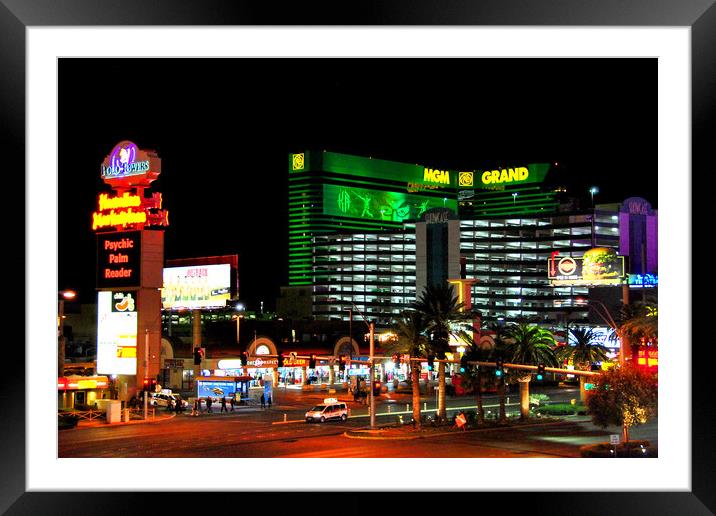 MGM Grand Hotel Las Vegas United States of America Framed Mounted Print by Andy Evans Photos