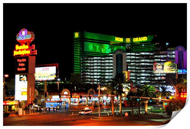 MGM Grand Hotel Las Vegas United States of America Print by Andy Evans Photos