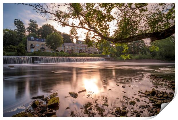 Majestic Waterfall in Moody Wharfedale Print by Tim Hill