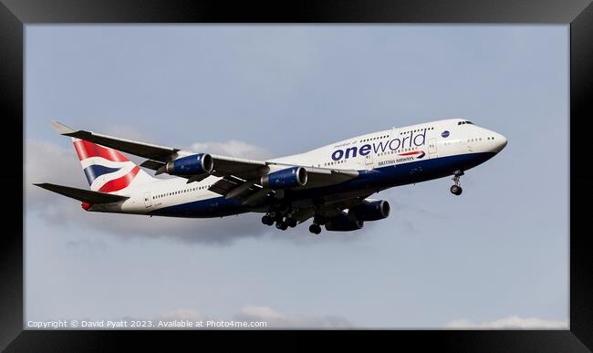 British Airways Boeing 747 Panorama  Framed Print by David Pyatt