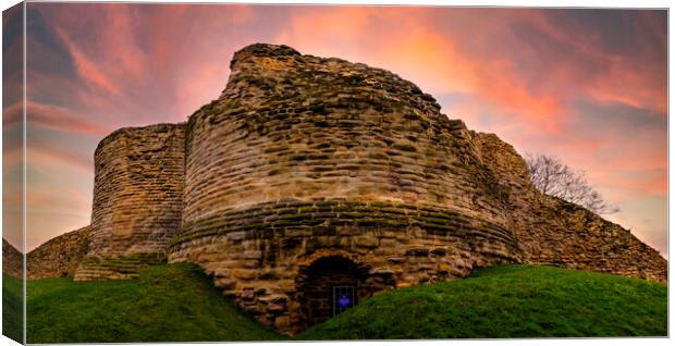 The Mighty Walls of Pontefract Castle Canvas Print by Tim Hill