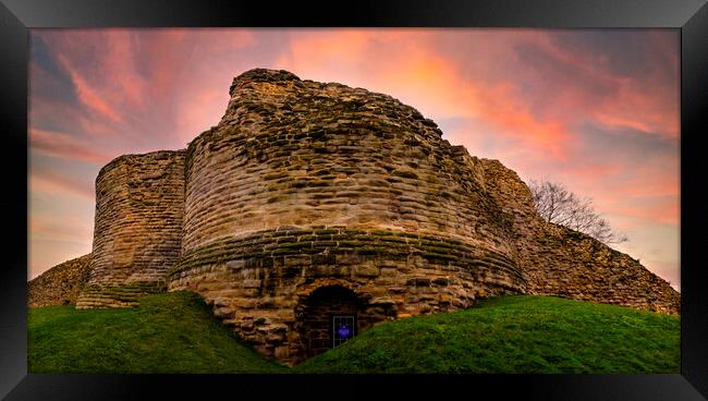 The Mighty Walls of Pontefract Castle Framed Print by Tim Hill