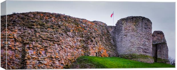 Pontefract Castle Walls and Ramparts Canvas Print by Tim Hill
