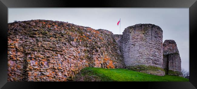 Pontefract Castle Walls and Ramparts Framed Print by Tim Hill