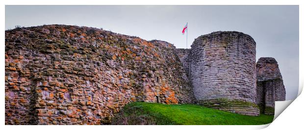 Pontefract Castle Walls and Ramparts Print by Tim Hill
