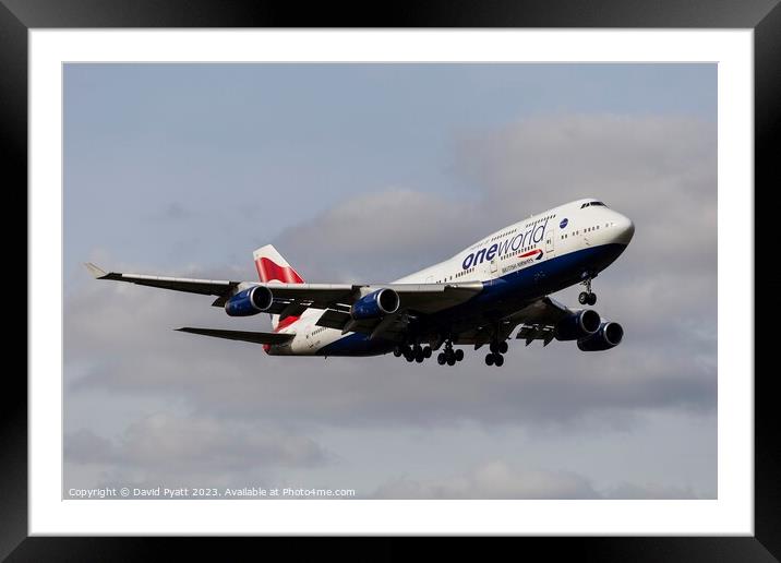  British Airways Boeing 747 Framed Mounted Print by David Pyatt