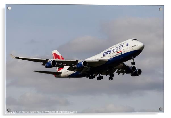  British Airways Boeing 747 Acrylic by David Pyatt