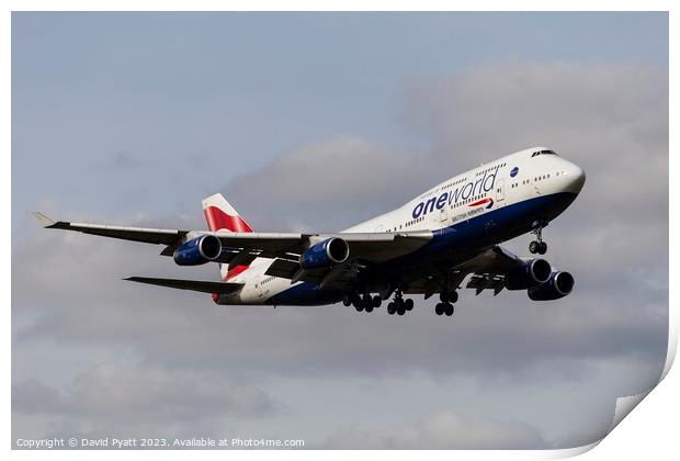  British Airways Boeing 747 Print by David Pyatt