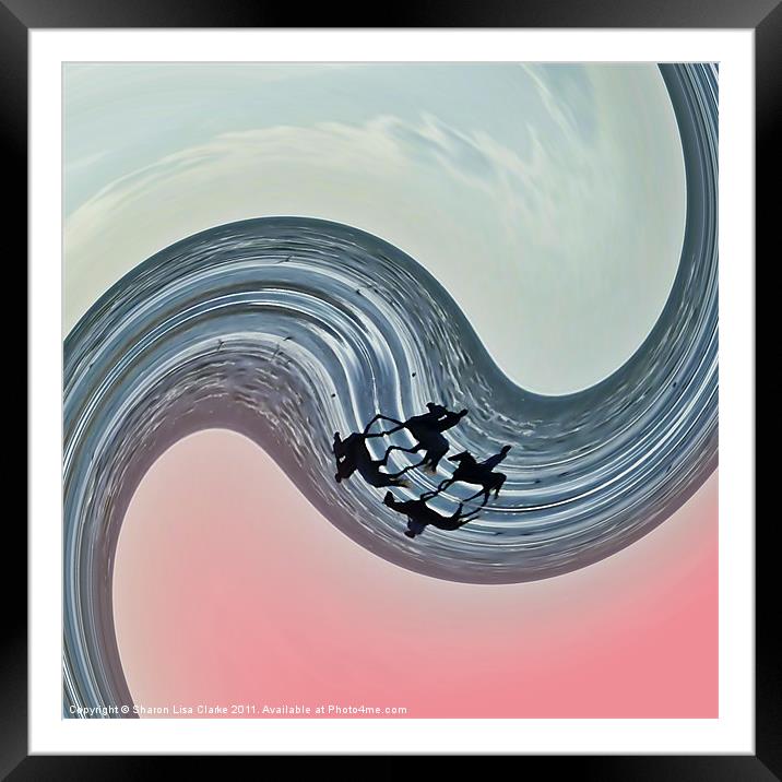 Riding the wave Framed Mounted Print by Sharon Lisa Clarke