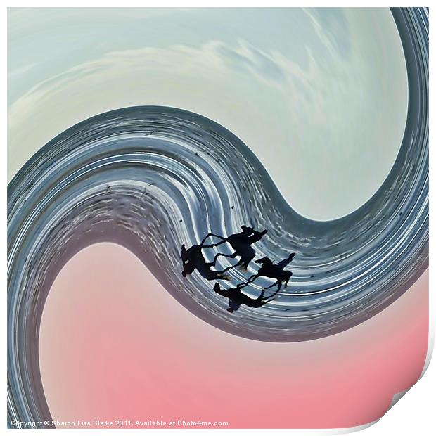 Riding the wave Print by Sharon Lisa Clarke