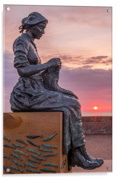 The Gansey Girl sculpture Bridlington Acrylic by Tim Hill