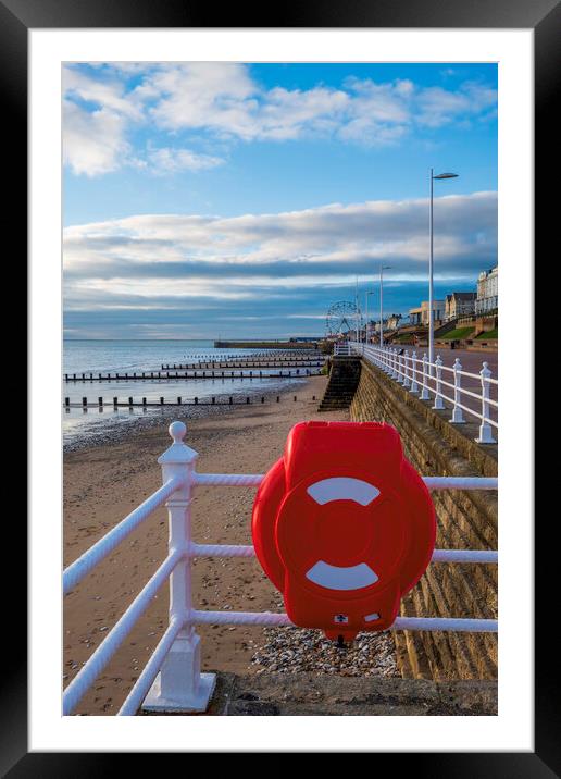 Bridlington Beach and Promenade, Yorkshire Coast Framed Mounted Print by Tim Hill