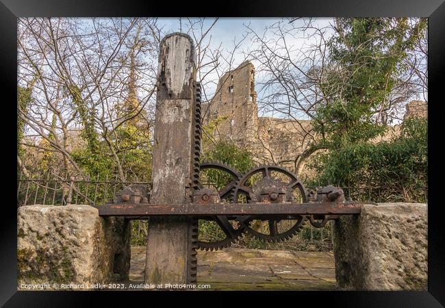 Sluicegate Mechanism, Ullathorne Mill, Barnard Castle, Teesdale Framed Print by Richard Laidler