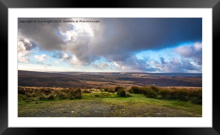 Moody skies over Exmoor Framed Mounted Print by Sue Knight