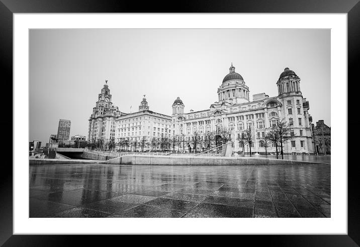 Reflections of the Liverpool skyline Framed Mounted Print by Jason Wells