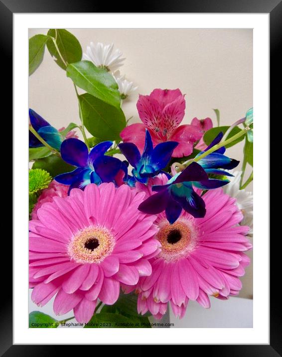 Colourful bouquet Framed Mounted Print by Stephanie Moore