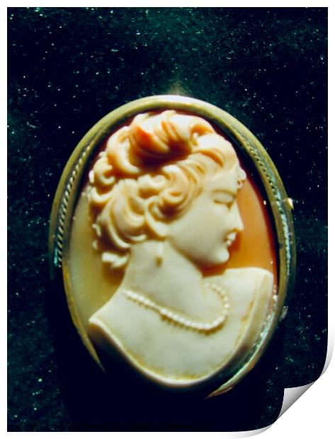 Victorian Cameo Print by Stephanie Moore