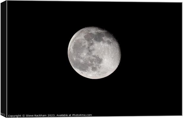 Waning Gibbous Moon over Sheffield Canvas Print by Steve Rackham
