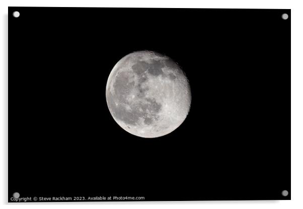 Waning Gibbous Moon over Sheffield Acrylic by Steve Rackham