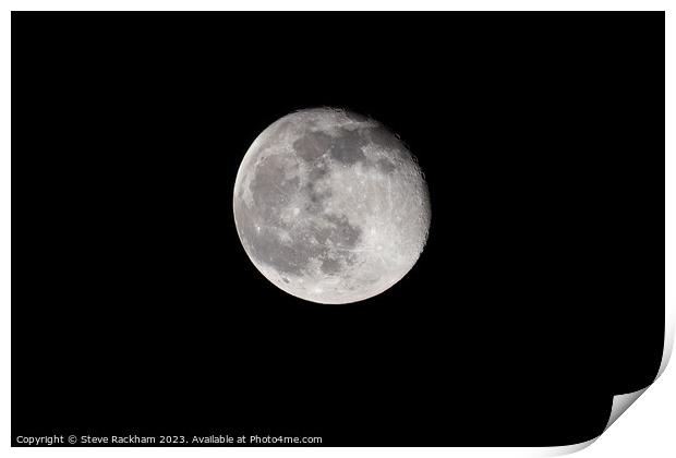 Waning Gibbous Moon over Sheffield Print by Steve Rackham