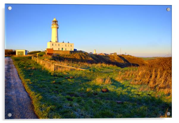 Flamborough Lighthouse Acrylic by Steve Smith
