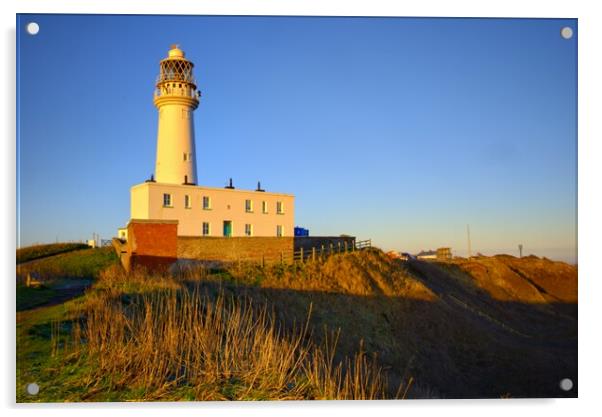 Flamborough Lighthouse Acrylic by Steve Smith