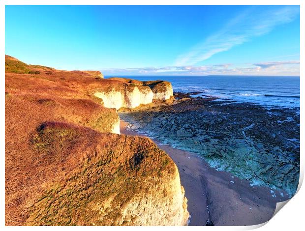 Selwicks Bay Flamborough Print by Steve Smith