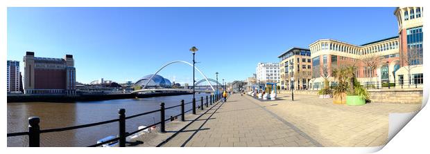 Newcastle Quayside Panoramic Print by Steve Smith