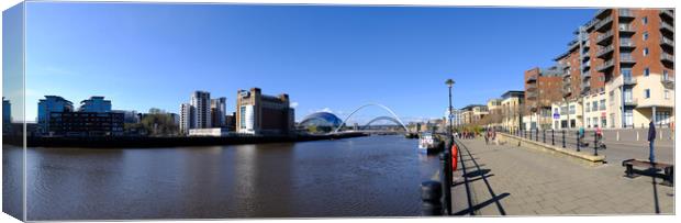Newcastle Quayside Panoramic Canvas Print by Steve Smith