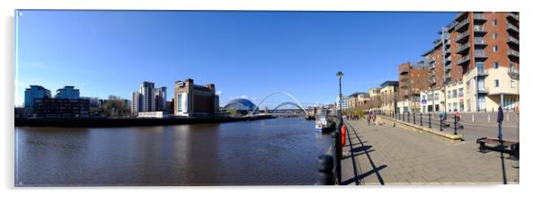 Newcastle Quayside Panoramic Acrylic by Steve Smith