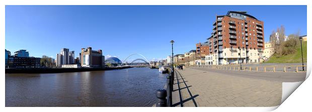 Newcastle Quayside Panoramic Print by Steve Smith