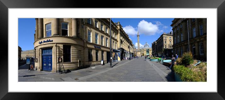 Grey Street Newcastle Upon Tyne Framed Mounted Print by Steve Smith