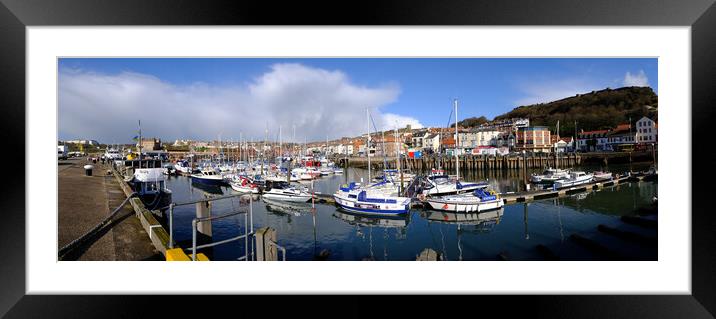 Scarborough Yacht Marina Panoramic Framed Mounted Print by Steve Smith