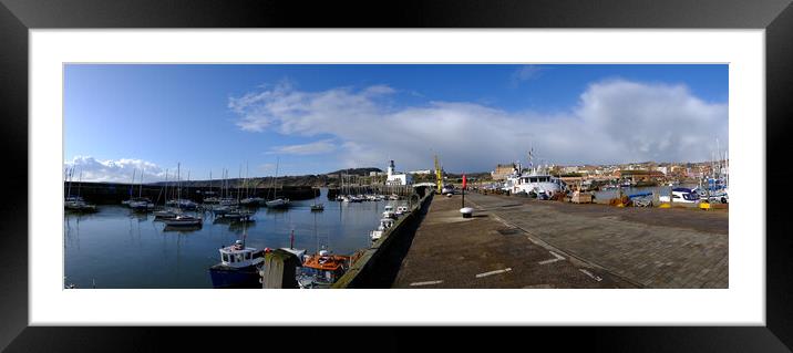 Scarborough Inner Pier Panoramic Framed Mounted Print by Steve Smith