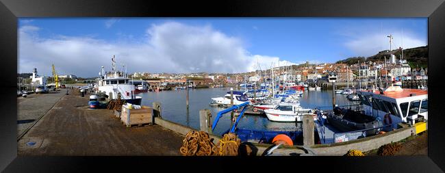 Scarborough South Bay Panoramic Framed Print by Steve Smith