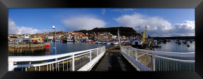 Scarborough South Bay Panoramic Framed Print by Steve Smith