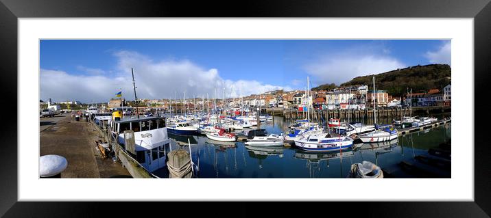 Scarborough South Bay Panoramic Framed Mounted Print by Steve Smith