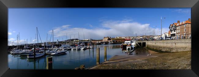 Scarborough Yacht Marina Panoramic Framed Print by Steve Smith