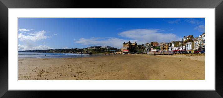 South Bay Scarborough Panoramic Framed Mounted Print by Steve Smith