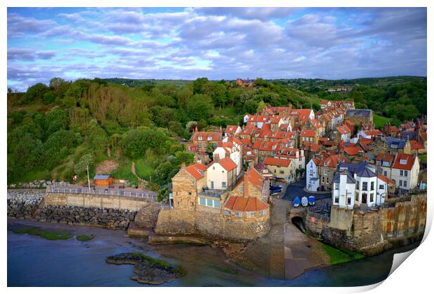 Robin Hoods Bay North Yorkshire Print by Steve Smith