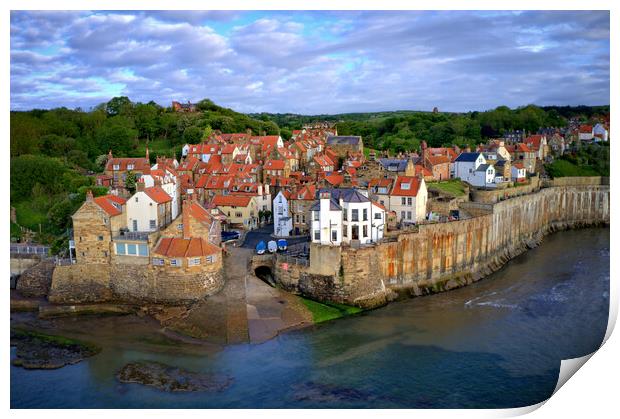 Robin Hoods Bay North Yorkshire Print by Steve Smith