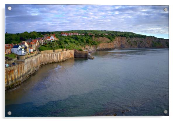 Robin Hoods Bay North Yorkshire Acrylic by Steve Smith