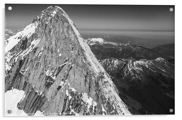 Aerial view of Switzerland mountain Peak Jungfrau Acrylic by Spotmatik 