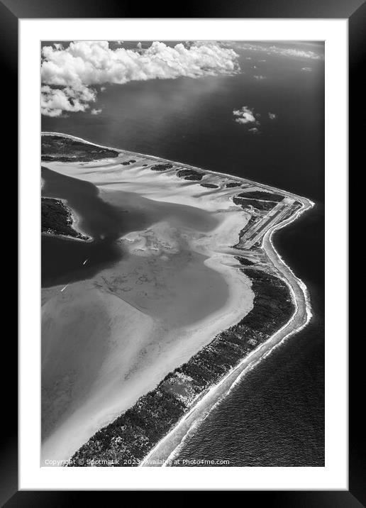 Aerial Bora Bora French Polynesia Pacific Atoll Archipelago Framed Mounted Print by Spotmatik 