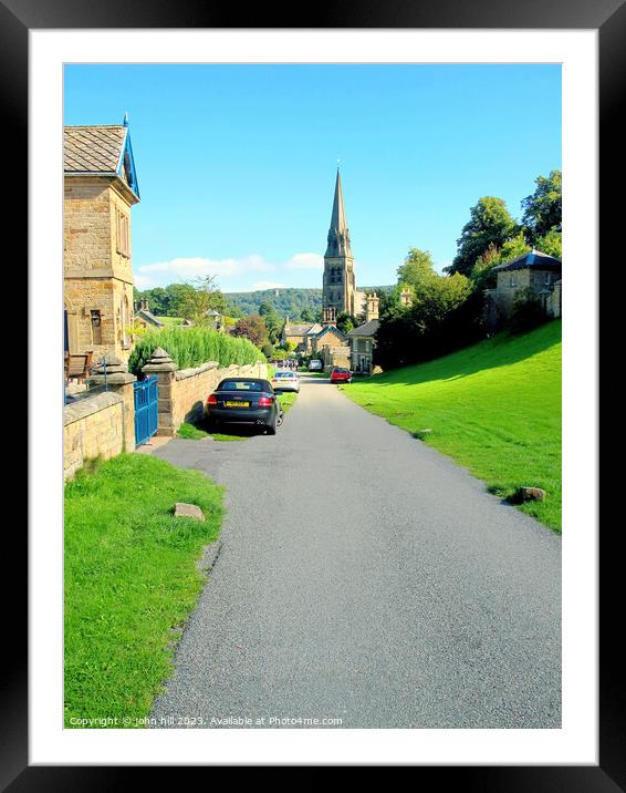 Edensor, Derbyshire. Framed Mounted Print by john hill