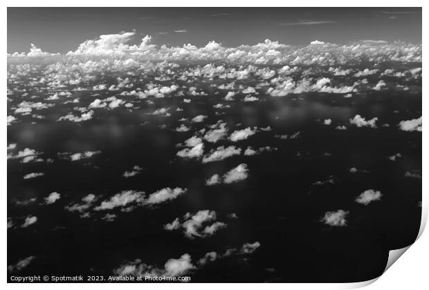 Aerial cloudscape of French Polynesia Pacific ocean seascape  Print by Spotmatik 