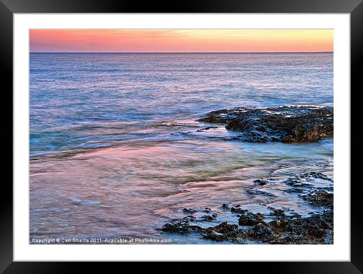 Cyprus Sunset Framed Mounted Print by Carl Shellis