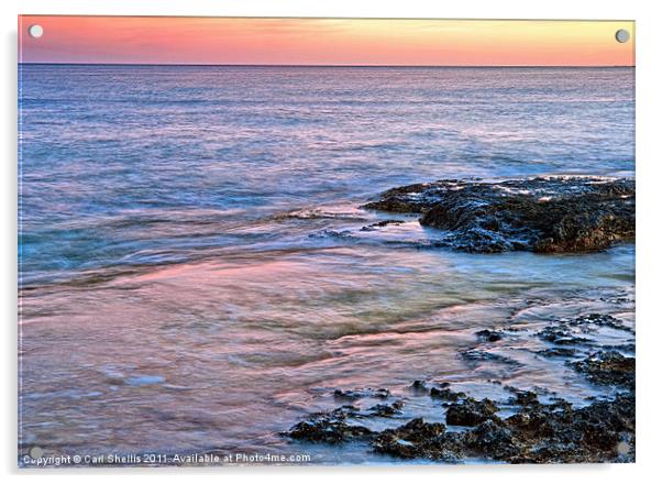 Cyprus Sunset Acrylic by Carl Shellis